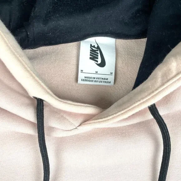 Nike Lab Essentials Hoodie Mens M Silt Red Pink Black Stretch Zip Pockets Rare